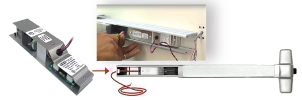 LR100+ExitDeviceOnDoor