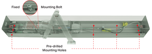 Pre-drilled mounting holes for easy installation